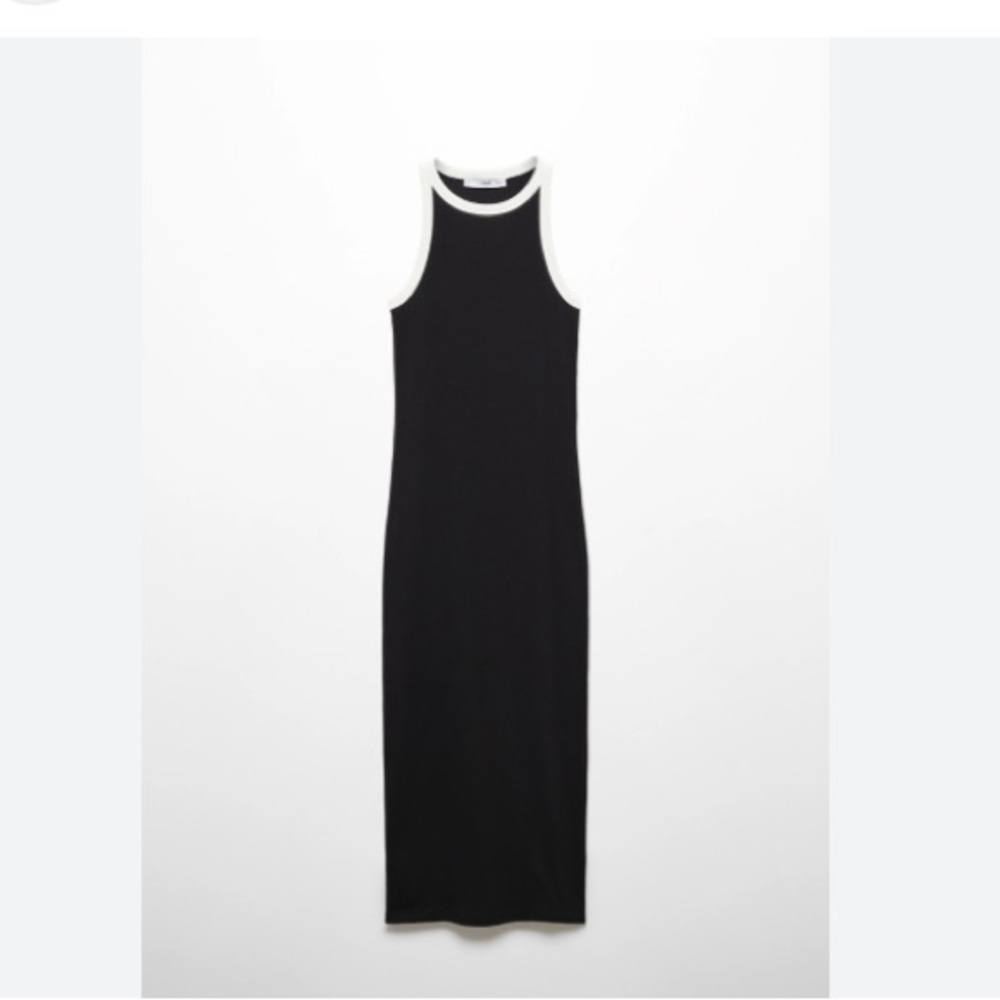 Zara Black and White Midi Dress